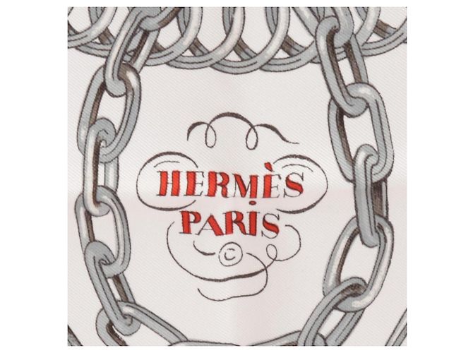 Hermès Hermes Carre 90 EQUIPAGES Schal Weiß Rot Mehrfarben - Ansicht 2