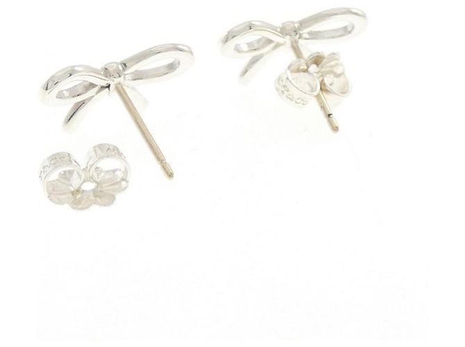 Autre Marque Boucles d'oreilles puces Tiffany Bow Argenté - vue 3