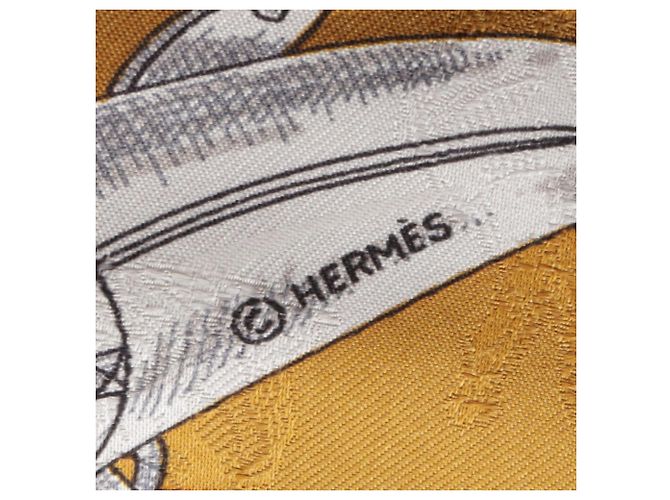 Hermès Pañuelo Hermes Carre 90 L'Instruction du Roy Castaño Multicolor Crudo - vista 2