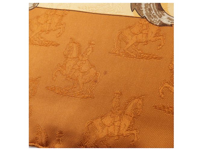 Hermès Pañuelo Hermes Carre 90 L'Instruction du Roy Castaño Multicolor Crudo - vista 4
