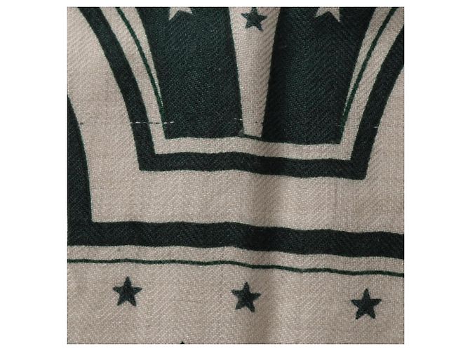 Hermès Pañuelo Hermes Carre Geant 140 Les Roues de Phaeton Castaño Verde - vista 5