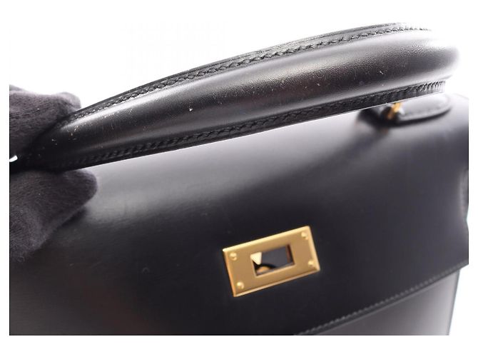 Hermès Hermes Kelly 28 Handtasche Schwarz - Ansicht 13