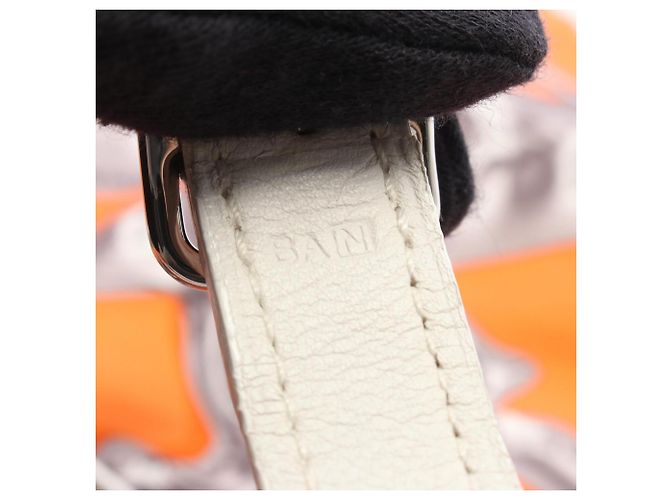 Hermès Bolsa de Ombro Hermes Silky City PM Branco Multicor Laranja - vista 5