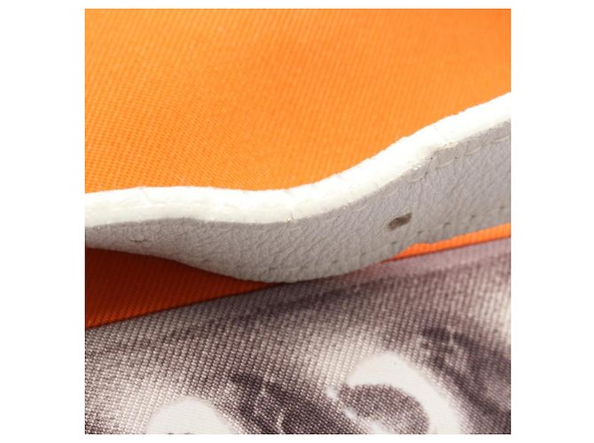 Hermès Bolsa de Ombro Hermes Silky City PM Branco Multicor Laranja - vista 6
