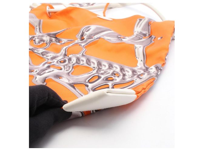 Hermès Bolsa de Ombro Hermes Silky City PM Branco Multicor Laranja - vista 7