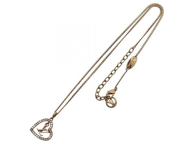 Collier My LV Heart Louis Vuitton Doré - vue 3