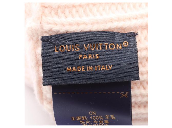 Louis Vuitton Maille LV Medallion Gloves Brown Pink - view 4