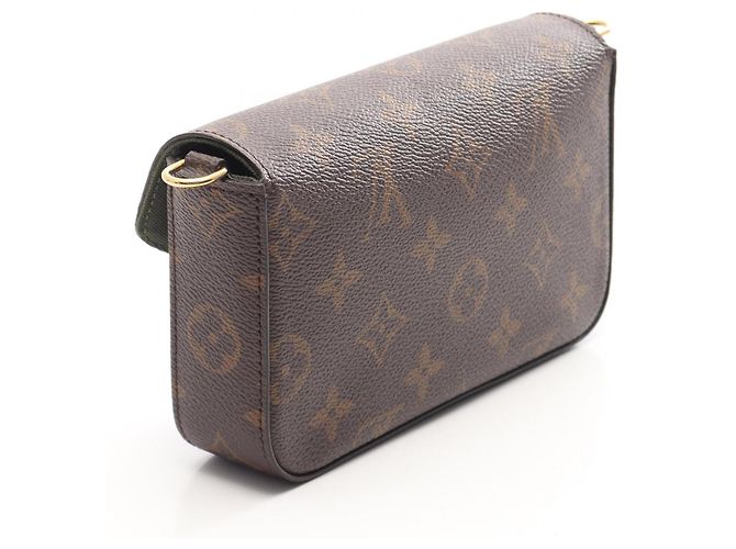 Borsa a tracolla Louis Vuitton Multi Pochette Felicie Monogram Marrone Verde - vista 2
