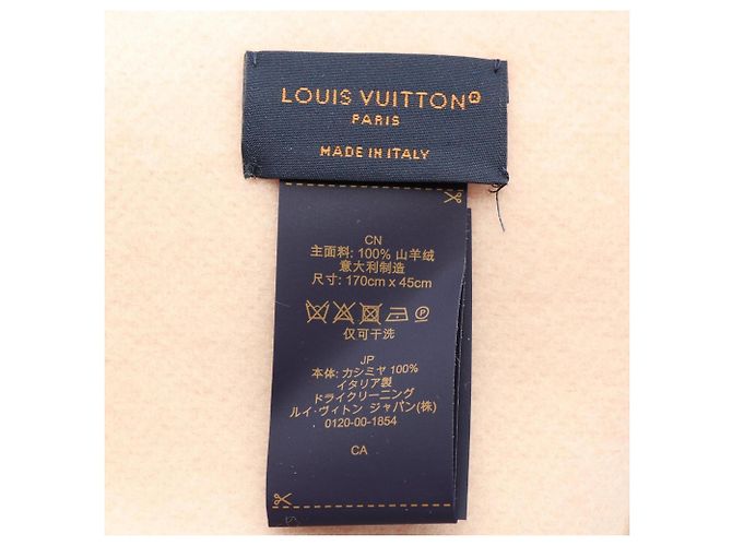 Bufanda de cachemira Louis Vuitton Reykjavik Gradient Monogram Rosa Beige - vista 3
