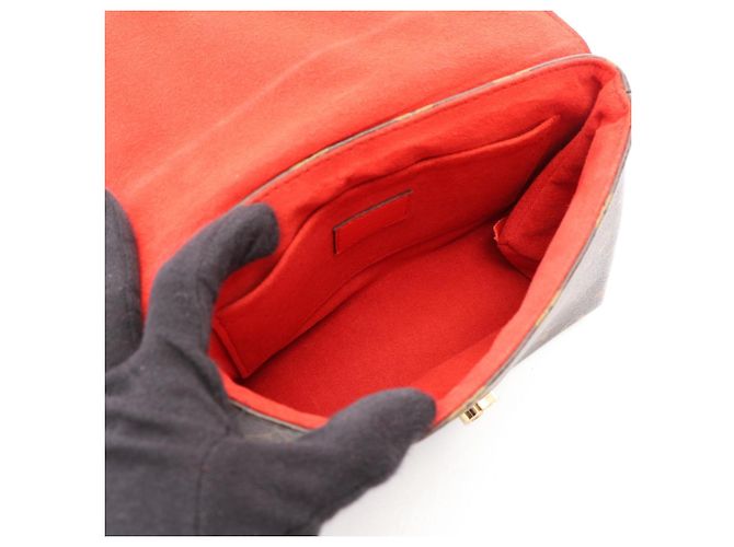 Louis Vuitton Rocky BB 2-Way Handtasche Braun Rot - Ansicht 3