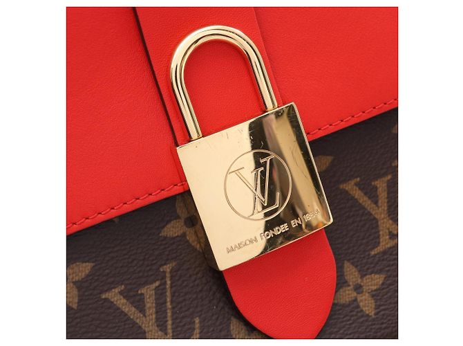Louis Vuitton Rocky BB 2-Way Handtasche Braun Rot - Ansicht 9
