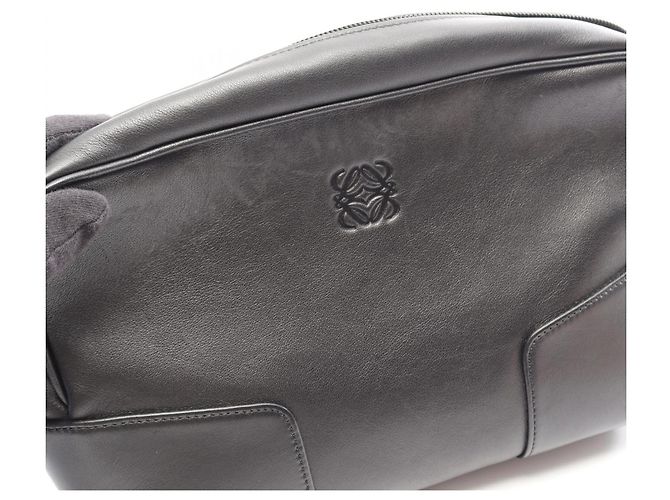 LOEWE Anagram Second Bag Clutch Handtasche Schwarz - Ansicht 11