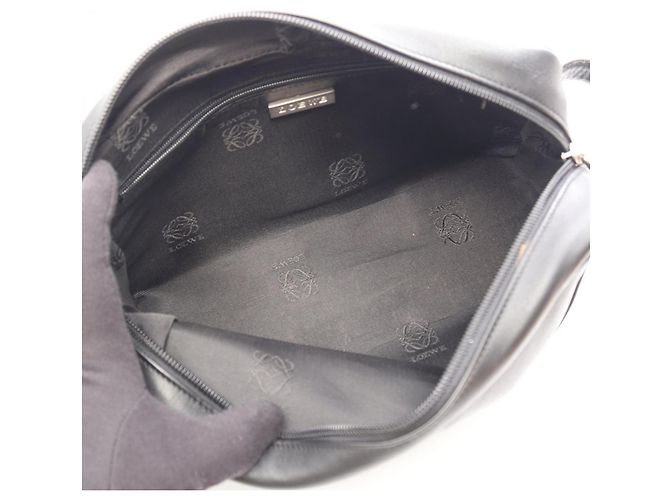 LOEWE Anagram Second Bag Clutch Handtasche Schwarz - Ansicht 3