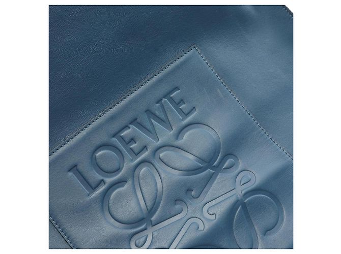 Loewe Anagram Shopper Tote Bag Blue - view 10