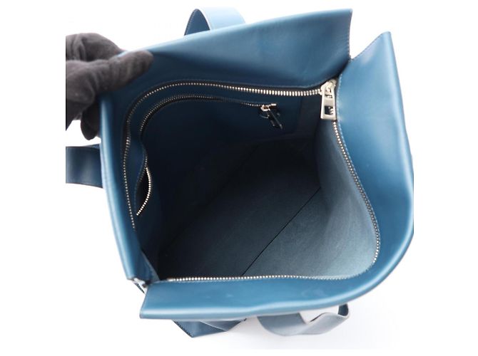 Loewe Anagram Shopper Tote Bag Blue - view 3
