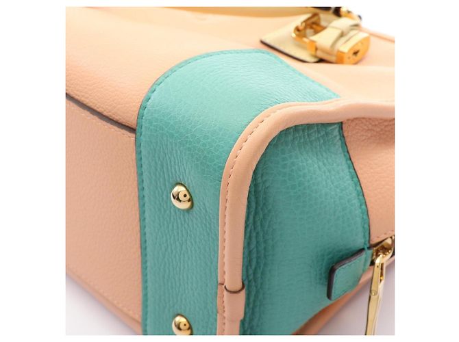 Borsa Loewe Amazona 28 Rosa Verde Giallo - vista 5