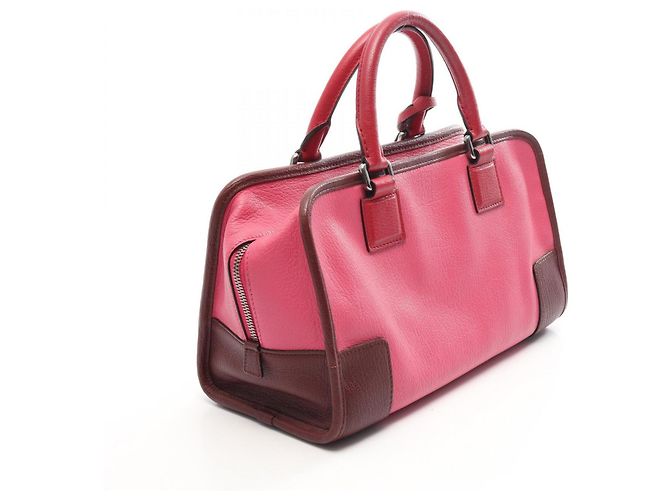 Bolsa Loewe Amazona 28 Marrom Rosa Vermelho - vista 2