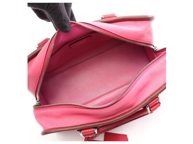 Bolsa Loewe Amazona 28 Marrom Rosa Vermelho - vista 3