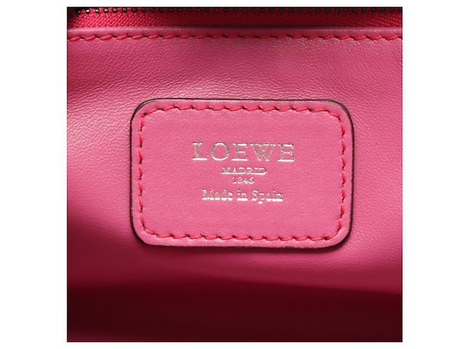 Bolsa Loewe Amazona 28 Marrom Rosa Vermelho - vista 4