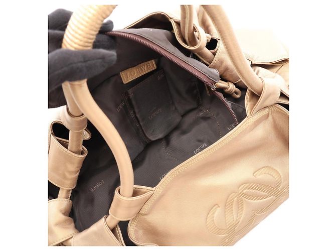 Bolsa Loewe Nappa Aire em couro Gold Dourado - vista 3