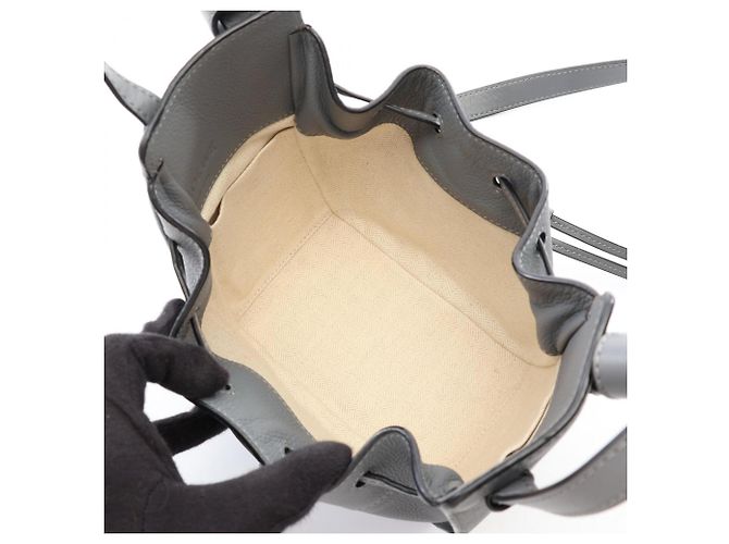 Bolso Mini Hammock con cordón Loewe Castaño - vista 3