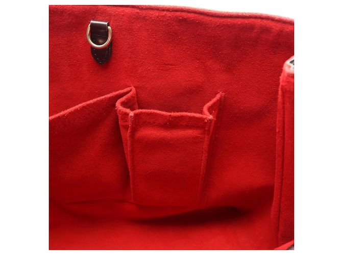 Borsa Tote Louis Vuitton Hampstead PM Damier Ebene Marrone - vista 12