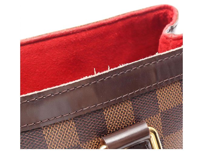 Borsa Tote Louis Vuitton Hampstead PM Damier Ebene Marrone - vista 13