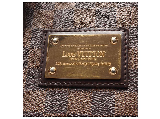 Borsa Tote Louis Vuitton Hampstead PM Damier Ebene Marrone - vista 8