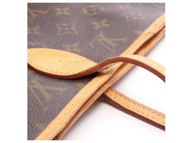 Borsa Tote Louis Vuitton Neverfull MM Monogram Marrone Monogramma - vista 11