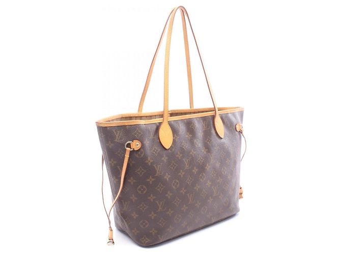 Borsa Tote Louis Vuitton Neverfull MM Monogram Marrone Monogramma - vista 2