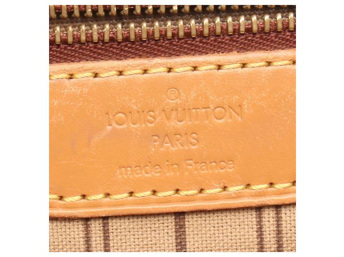 Borsa Tote Louis Vuitton Neverfull MM Monogram Marrone Monogramma - vista 4