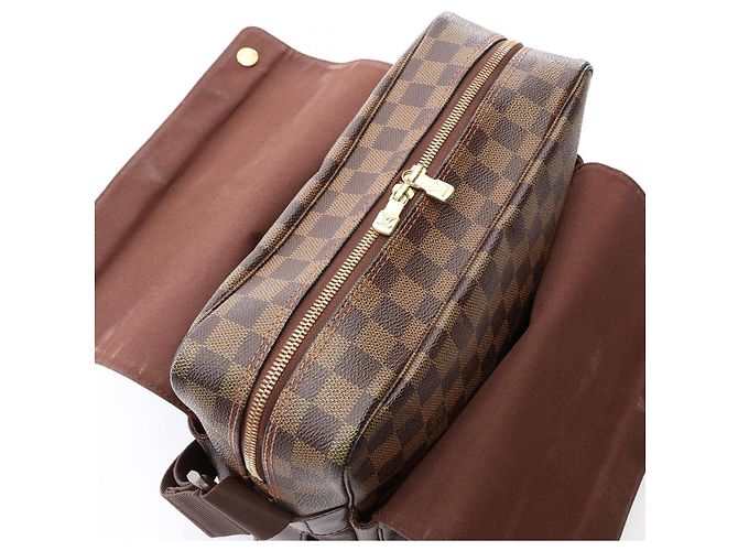 Bolsa de Ombro Louis Vuitton Naviglio Damier Ebene Marrom - vista 6