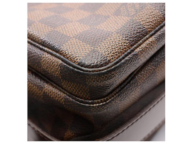 Bolsa de Ombro Louis Vuitton Naviglio Damier Ebene Marrom - vista 9
