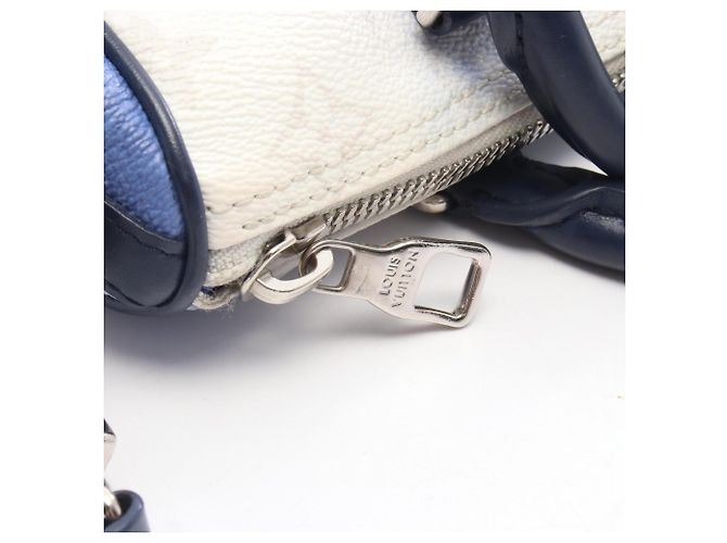Borsa a mano 2 vie Louis Vuitton Keepall XS Bianco Multicolore Blu navy - vista 6