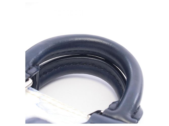 Borsa a mano 2 vie Louis Vuitton Keepall XS Bianco Multicolore Blu navy - vista 7