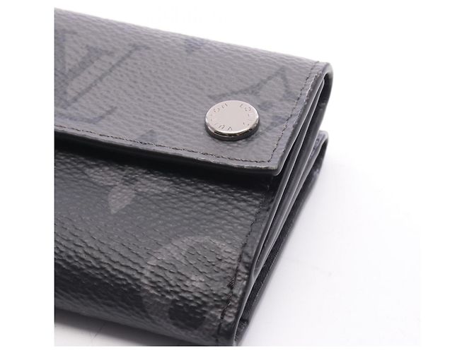 Carteira Compacta Louis Vuitton Discovery Marrom Preto Monograma - vista 6