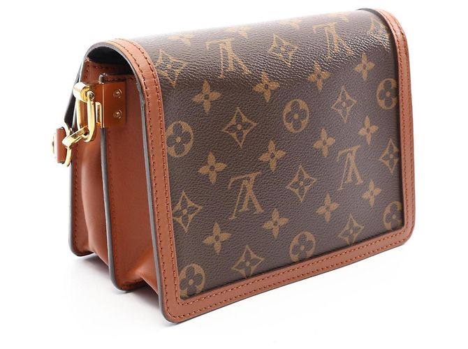 Louis Vuitton Dauphine Mini Monogram Reverse Shoulder Bag Marrone Beige - vista 2