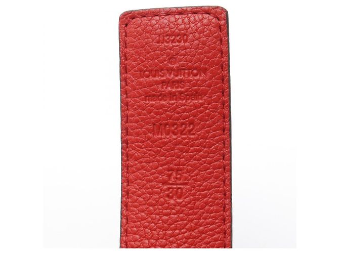 Louis Vuitton Ceinture LV Initials Monogram Reversible Leather Belt Castaño Roja Monograma - vista 4