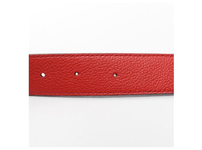 Louis Vuitton Ceinture LV Initials Monogram Reversible Leather Belt Castaño Roja Monograma - vista 6