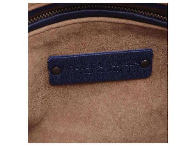Borsa a tracolla Bottega Veneta Intrecciato Navy - vista 4