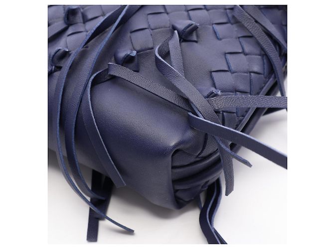 Borsa a tracolla Bottega Veneta Intrecciato Navy - vista 5