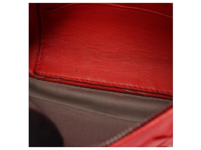 Borsa a tracolla Bottega Veneta Intrecciato in pelle rossa - vista 6