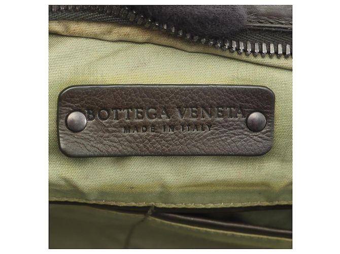 Borsa Boston Bottega Veneta Intrecciato Marrone Blu navy - vista 4