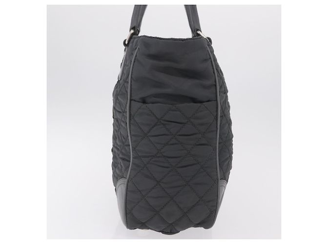 Chanel Vintage CC Quilted Nylon Medium Marrone - vista 3