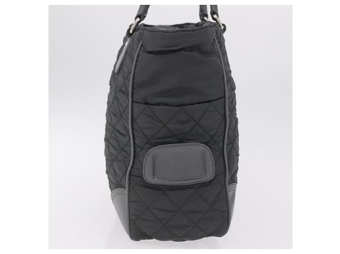 Chanel Vintage CC Quilted Nylon Medium Marrone - vista 4