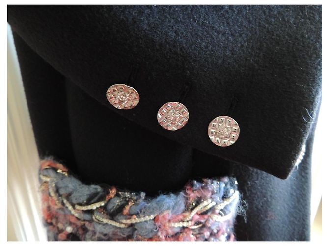Chanel Sublime Abrigo Corto de Lana y Tweed Bordado Negro Multicolor - vista 4