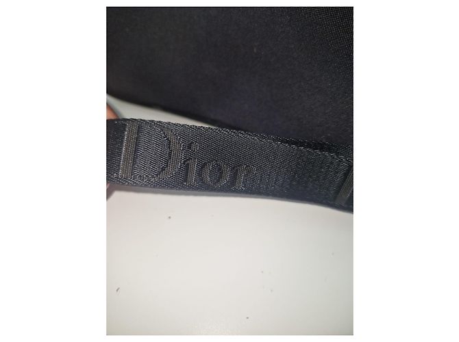 Borsa a tracolla Dior in tela nera - vista 10