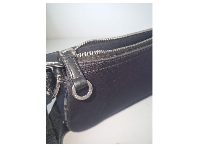 Borsa a tracolla Dior in tela nera - vista 11