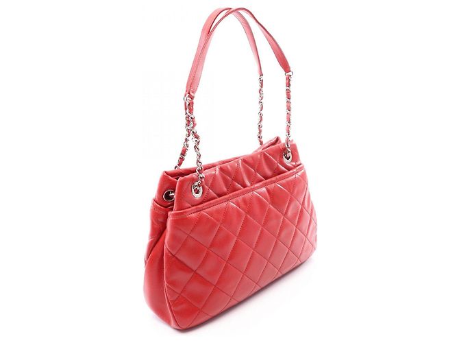Borsa Tote Chanel Matelassé rossa Rosso - vista 2