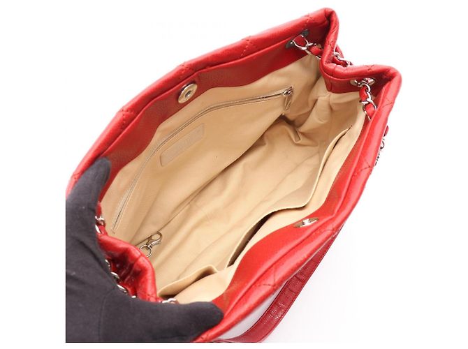 Borsa Tote Chanel Matelassé rossa Rosso - vista 3